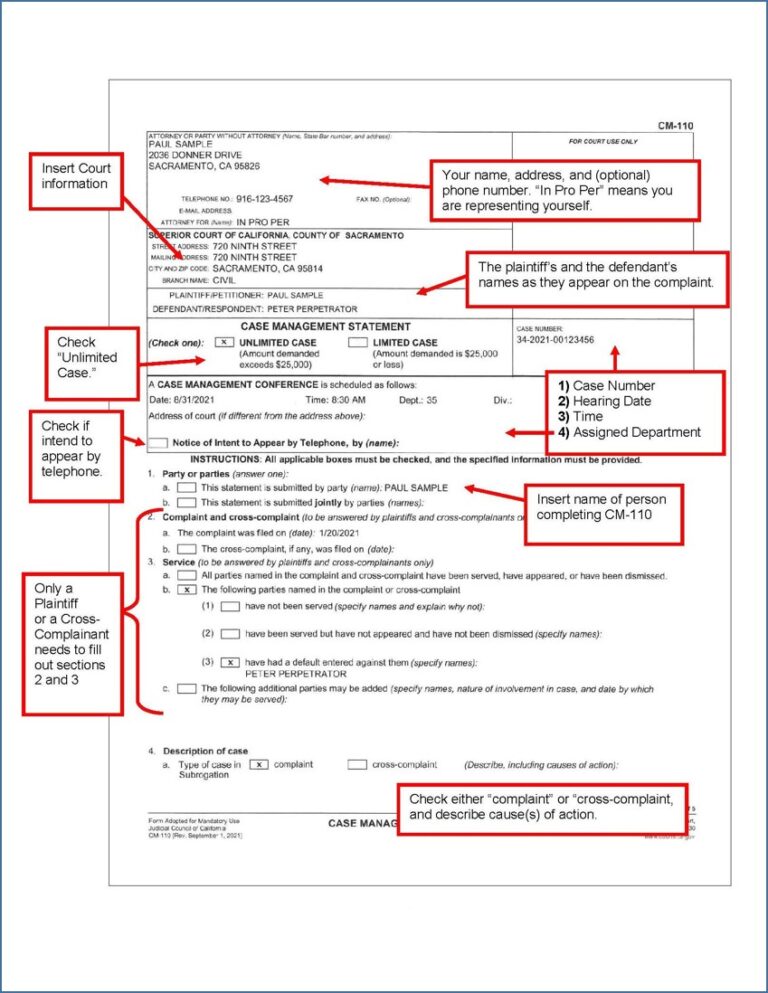 Case Management Statement and Case Management Conferences - Sacramento ...