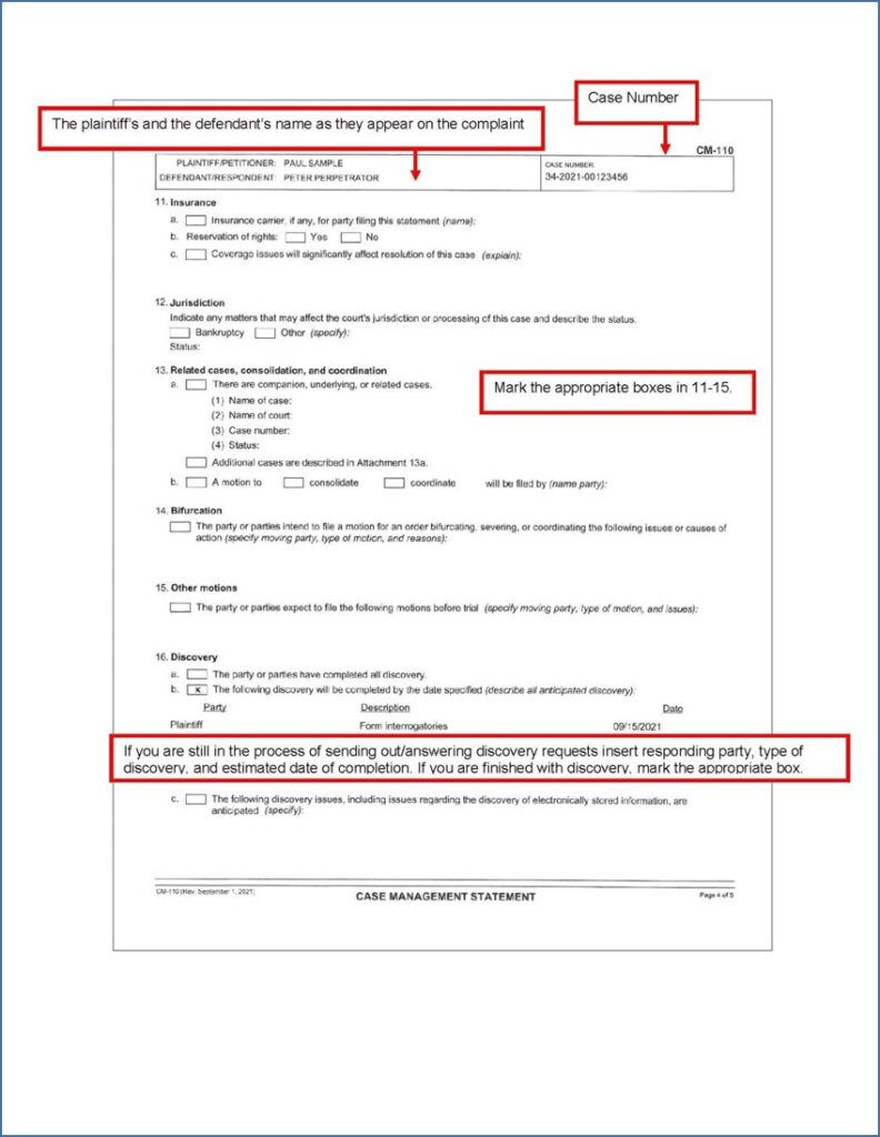 Case Management Statement (CM-110) (page 4)