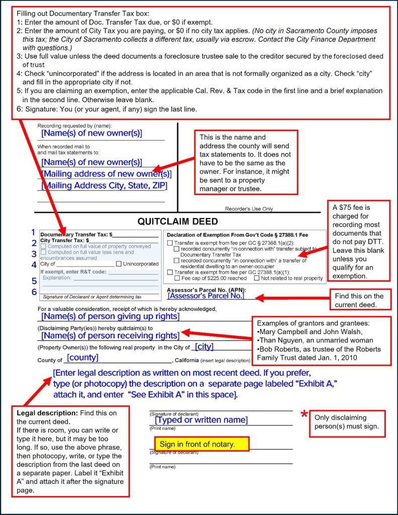 Sample Quitclaim Deed