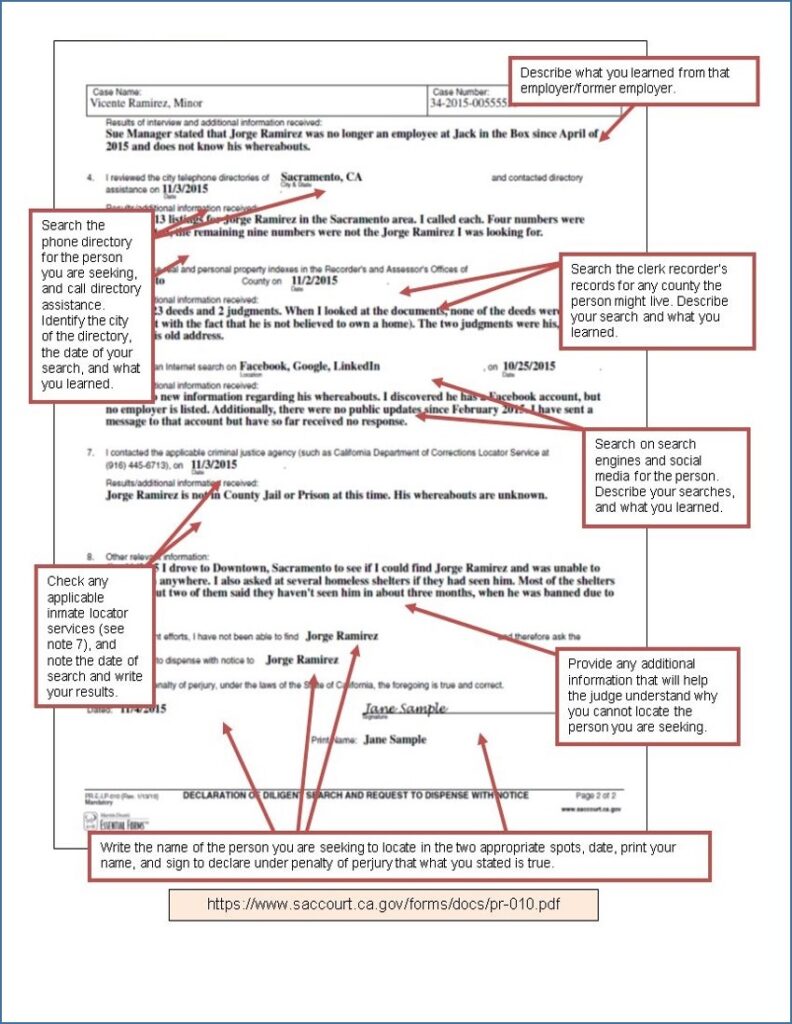 Attachment to Judicial Council Form (MC-025)