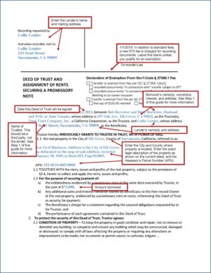 Deed Of Trust And Promissory Note - Sacramento County Public Law Library