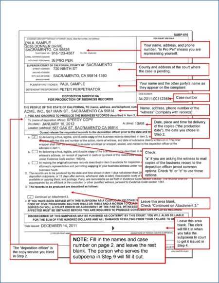 Discovery: Business Records Subpoena - Sacramento County Public Law Library