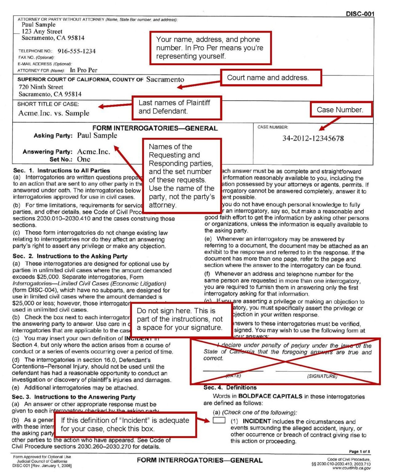 Discovery: Form Interrogatories - Sacramento County Public Law Library