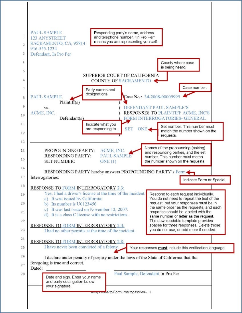 Discovery: Responding to Interrogatories - Sacramento County Public Law ...