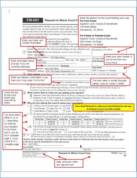 Fee Waivers: Ask The Court To Waive Or Lower The Cost Of Fees ...