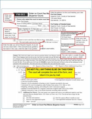 Fee Waivers: Ask The Court To Waive Or Lower The Cost Of Fees ...