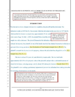 Injunction by Noticed Motion - Sacramento County Public Law Library