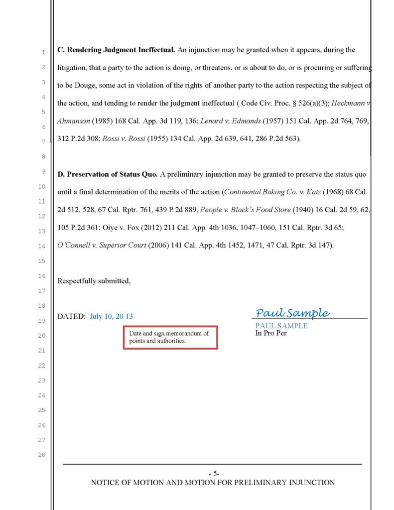 Motion for Preliminary Injunction (page 5)