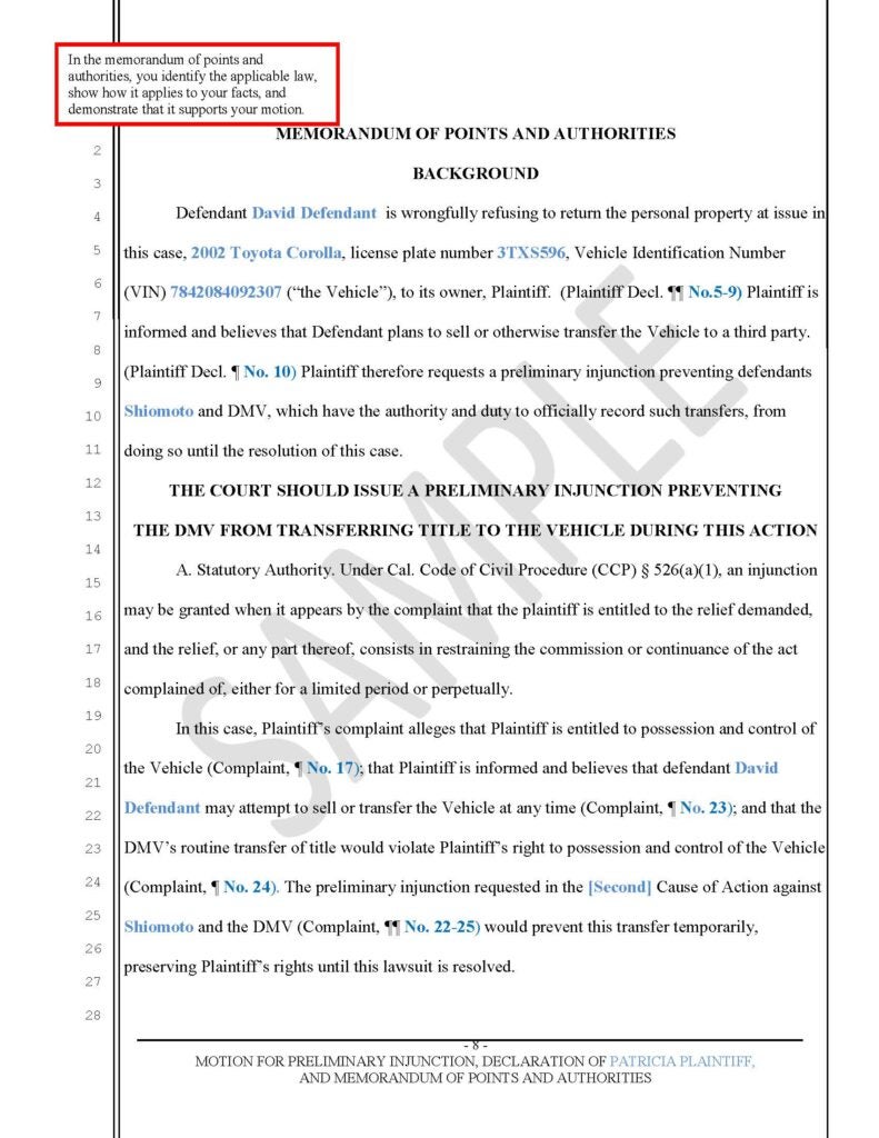 Motion for Preliminary Injunction (page 3)