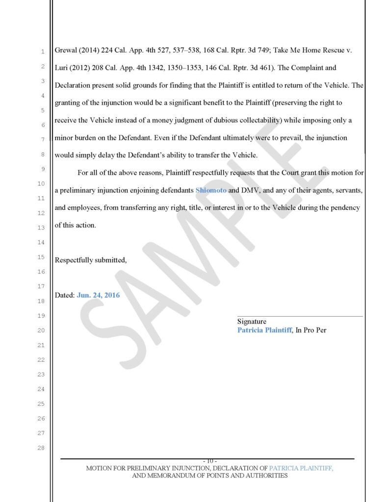 Motion for Preliminary Injunction (page 5)