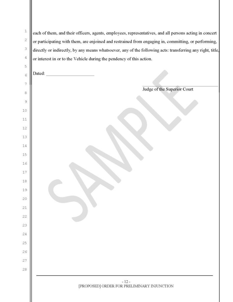 Order for Preliminary Injunction (page 2)