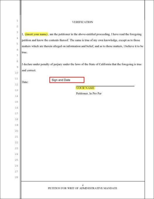 Sample Writ of Mandate, page 4