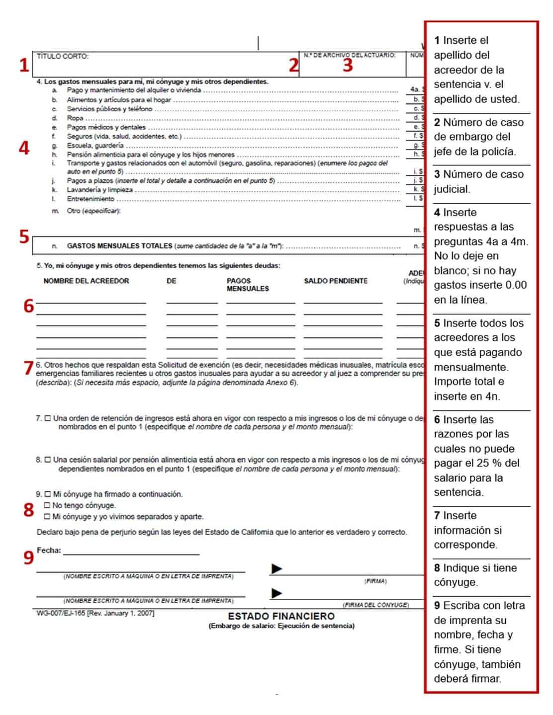Muesta de Estado Financiero (WG-007)  pagina 2